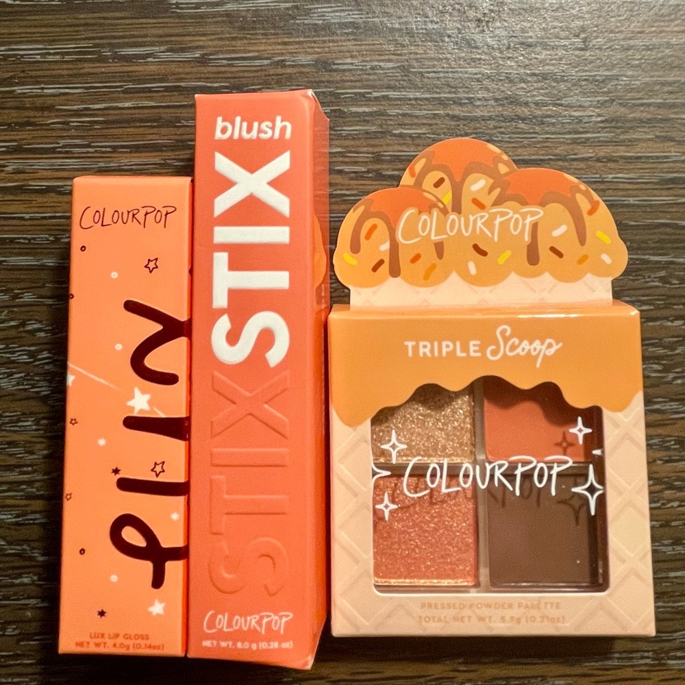 ColourPop Lip Gloss and Blush Eyeshadow Set